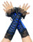 CAMDOM Punk Vintage Spitze Handärmel Hochzeit Kleid Handschuhe Damen Cosplay Festival Performance Handschuhe, blau, One size
