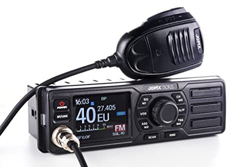 Stazione radio CB JOPIX Doris 40CH, AM/FM, 4W, ASQ, Roger Beep, VOX, 12-24V
