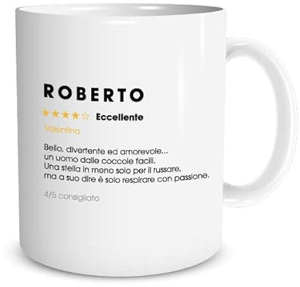 Lol t-shirt Tazza in Ceramica Mug Personalizzata con Nome Recensione - Idea Regalo - Compleanno - Natale