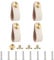 Lollanda 4 Stück Ledergriffe Für Möbel, Schrankknöpfe Mit Schrauben, 13 x 2,5 cm Türgriff für Küche, Bad, Schränke, Kommode, Holz, Kleiderschrank (Cremeweiß, 4)