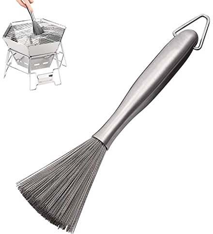 DURTAIL Spazzola per barbecue, spazzola da cucina, in acciaio inox, spazzola per la pulizia del barbecue, per barbecue a gas, griglia a carbone, tostapane di sabbia, friggitrici, forni e griglia