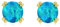 Bellitia Jewelry 925 Sterling Silber Vergoldet/Weißvergoldet Kleine Runde Blauer Opal Ohrstecker Ohrschmuck für Muttertag Valentinstag, Hypoallergene Ohrringe für Frauen Damen Mädchen, 5mm