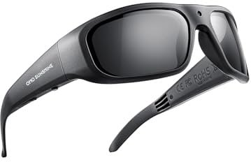 OhO 128GB Camera Glasses,24M Resolution H.265 1080P Smart Glasses with UV400 Sunglasses Lens for Outdoor Sport,Unisex