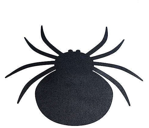 Halloween Glitzer 4er Tischset Spinne - 54 x 48 cm | Schwarz - Platzsets