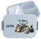 Bento Box Midi Lunchbox für Mepal Bentobox - Trecker Traktor Kinder Schlepper Bulldog - 900 ml - Hellblau - beste brotdose kita traktoren landwirtschaft snackdose personalisierte brotdosen