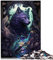 Puzzles für Erwachsene, fantasievoller Wolf, 1000 Teile, Holzpuzzle für Erwachsene und Familien, Lernspiel für Erwachsene und Kinder, Größe: 50x75 cm