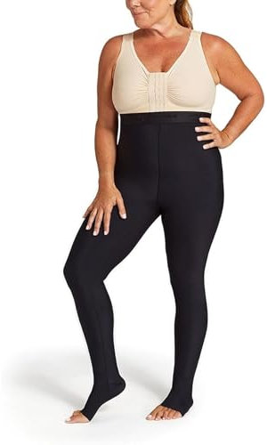 MARENA Lipödem Mid-State Everyday Management Leggings, 15–20 mmHg Kompression, Schwarz, 48