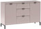 Kommode in Kaschmir beige mit Rillenoptik 135 cm Sideboard Anrichte Stauraumschrank Wohnzimmerschrank modern Rillen Fronten