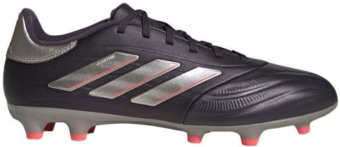 Adidas Herren Copa Pure 2 League FG Fußballschuh, Aurora Black/Platinum Metallic/Turbo, 44 2/3