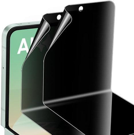 GEEMEE für Samsung Galaxy Z Flip 6/Z Flip6 Privacy Schutzfolie Displayschutz, 2 Stück Anti-Spähen Weich TPU Displayschutzfolie Blasenfreie Blickschutzfolie Anti-Spy Folie