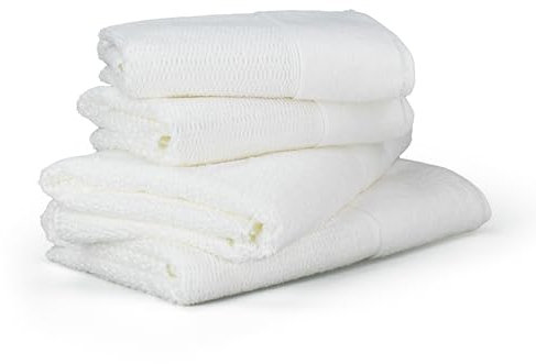 Frottana Handtuchset Pearl 4-TLG Handtücher - 2X 50x100 cm + 2X 67x140 cm, 100% Baumwolle, Snow