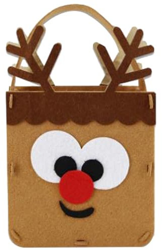 Geschenkbeutel Weihnachten,Weihnachtstüten zum Befüllen,Weihnachtsbeutel,Geschenktüten Weihnachten,Kleine Christmas Bags,Geschenksäckchen,Verpackung Geschenkbox für Gift Plätzchentüten (Elchhirsch)