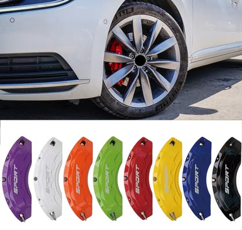 4pc Brake Caliper Covers Compatible Front Rear for VOLKSWAGEN CC Accessories (Black)