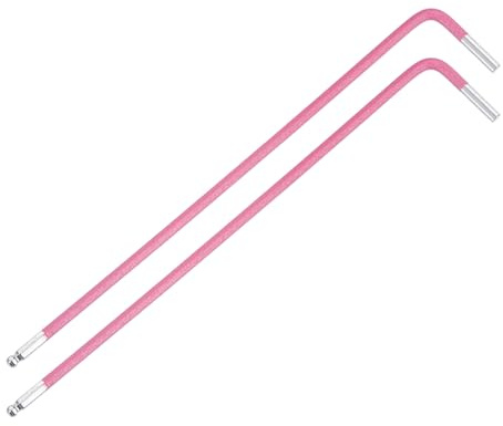 M METERXITY 2-Pack Ball End Hex Key Wrench, 2mm L Shape Extra Long Arm S2 Steel Repairing Tool for Bicycle/Furniture/Equipment/Motorcycle/Machinery, Metric Hexagonal Wrench [Pink]
