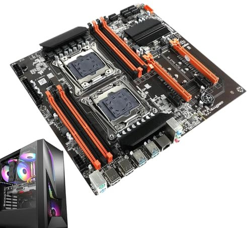 lisutupode Placa Base para PC de computadora, Placa Base para Juegos de computadora, Placa Base de CPU X99 de 256 GB, Placa Base de PC de Doble Canal, Placas Base de computadora USB 3.0 Placa Base de