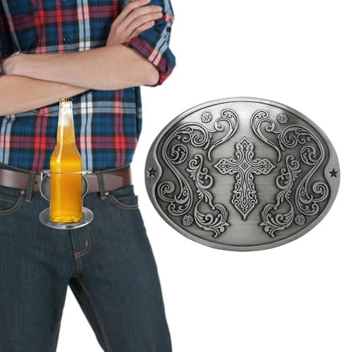 Gürtelschnalle Buckle Bier Kopf Gürtel, Biergürtelhalter-Getränkehalter, Bierhalter, Gürtelschnalle Bierhalter, Bierholster Antik Bronze | Bierbecherhalter Gürtelschnalle Für Outdoor-Aktivitäten