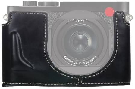 LZOQOWUJ MGJQJ TTWQQ 1/4 Zoll Gewinde PU-Leder Kamera Halbgehäuse Basis für Leica Q2(Black)