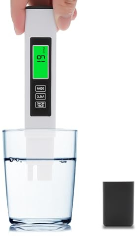 TNSLAND TDS Tester di Acqua 3 in 1, TDS, EC e Temperatura, Digitale Misuratore Durezza Acqua, Misuratore Acqua Tester, Veloce e Preciso, per dell'Acqua da Bere, Acquario, Piscina