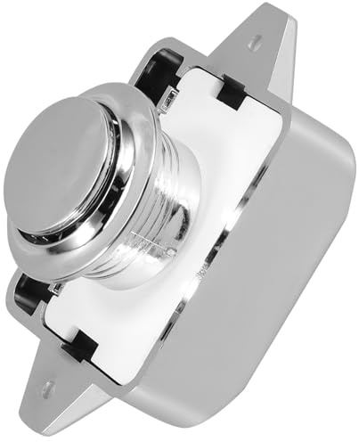 MAGICLULU Loquet à Bouton-poussoir pour Placard de Camping-car, Serrure Intérieure en Alliage de Zinc et Abs, Finition Chromée, Verrouillage Sécurisé sans Clé, Accessoires Quincaillerie