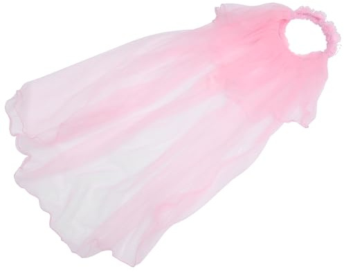 Junge Mädchen Blumenschleier Haarreif aus Gauze, Rosa, für Foto | Einfach Elegant, Leicht zu Tragen, Passend für Kostümoutfits, Dress und Opernbühne