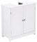 Taylor & Brown Under Sink Bathroom Cabinet Storage Cupboard Organiser Free Standing Wooden Sink Storage Unit Basin with Shelf, 60cm x 30cm x 60cm (White)