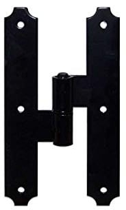 Cantonale Cerniera a T per Persiane, Lato Sinistro, Altezza 180 mm, Diametro Perno 12 mm, Verniciato Nero