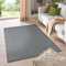 HomebyHome Kurzflor-Teppich Einfarbig, Gabbeh Optik, Filzrücken, 11 mm Florhöhe, Teppich für Wohnzimmer, Schlafzimmer, Kinderzimmer Grösse: 140 x 200 cm, Farbe: Grau