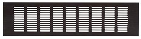 20x5 inch / 500x120mm Brown/Black kitchen worktop / plinth heat vent grill aluminium