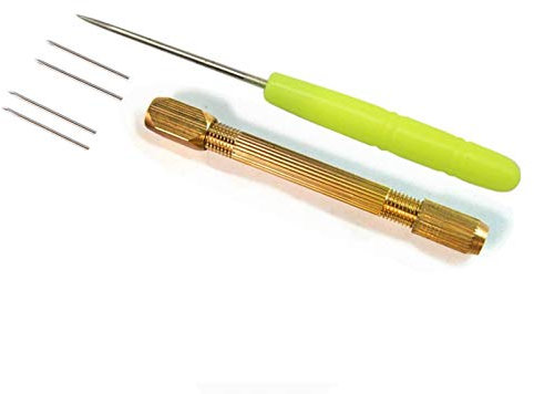 DoubleWood Doll Hair Rooting Reroot Rehair Tool Holder with 5 Extra Needles for Doll Breed Hair DIY Doll Hair Making Tools Supplies Girls Gift