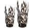 Casablanca Windlicht Twigs Metall goldfarben gebürstet mit Glaseinsatz H: 50 cm Ø 13 cm 74964