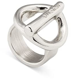 Uno de 50 Ring aus Messing, mit Sterlingsilber überzogen.