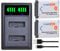 PowerTrust 2x NP-BX1 Batteries with NP BX1 Battery Charger for Sony ZV-1, ZV-1F, RX100 IV, RX100 V, RX100ii, RX100VII, HX60, AS50, X3000, HX400V, RX1, AS100V, WX350, HX50