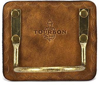 Tourbon Fixed Hammer Holder Lightweight Leather Snips Cutter Pliers Axe Tool Belt Loop (Brown)