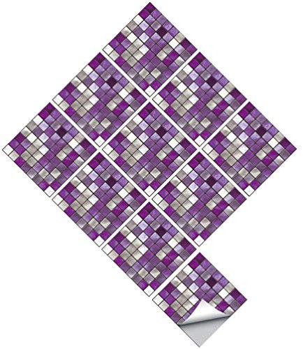 BESPORTBLE Selbstklebende Fliesenaufkleber Mosaik 15X15Cm Pvc Wasserdicht Wandsticker Für Badezimmer Küche Und Wohnung Mit Kristallglanz