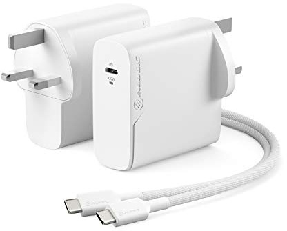 ALOGIC Caricatore USB C per MacBook Pro da 100 W con GaN Fast Tech, PD 3.0 per MacBook Pro 16/13, Air, M1 Mac, XPS 15/13, iPad Pro, iPhone 13/13 Pro/Max/13 Mini Galaxy, Pixel e altro ancora