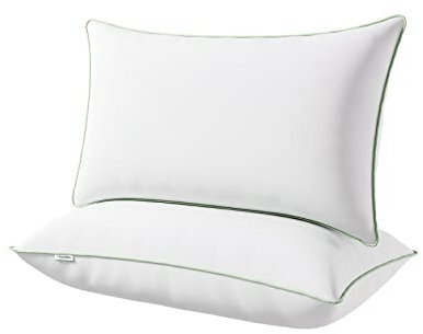 Novilla Kopfkissen 45x74 2er Set, 2200g(1100gx2) Höhenverstellbares Kissen Rechteckig Schlafkissen Weiß Bettkissen mit Reißverschluss Waschbarer Kopfkissenbezug