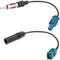 Greluma 2 Pz Universal Veicolo Car Stereo FM AM Radio Antenna Adapter Cable-Fakra Z maschio e femmina a connettore DIN Cavo per autoradio HD Radio Head Unit CD Media Player Ricevitore