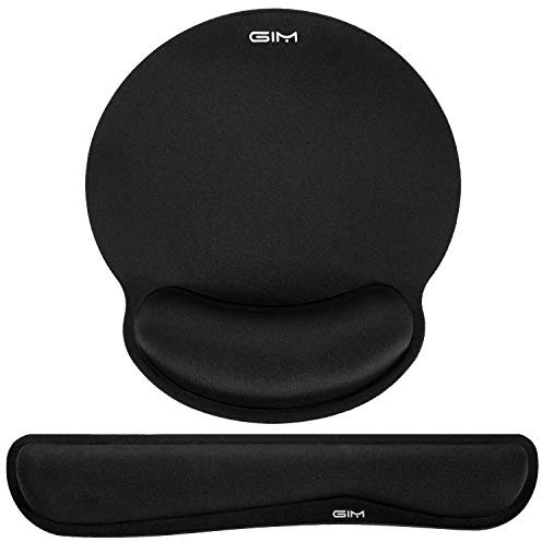 GIM Mauspad Gelkissen Mousepad mit Handauflage GIM Ergonomisches Mauspad Tastatur Handgelenkauflage Gelkissen Mausunterlage für Computer und Laptop