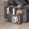 HOCUS PICUS | Moderner Holz Beistelltisch mit 2 Etagen | Vielseitiger Sofatisch, Regal-Organizer | Ideal für Büro, Wohnzimmer | 60 x 60 x 19,5 cm | Dunkel Kaffee