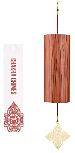 Mowind Chakra Chimes Natürliches Bambus-Windspiel Meditation Akkord Windspiel Windglocke für Heimdekoration Zen Achtsamkeit Wurzelchakra