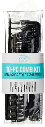 KISS Professional 10-pc Comb Set-Detangle & Style Assortment