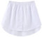 Acramy Damen Mini Unterrock Lower Skirt Sweep Hemd Verlängerung Rock mit Knöpfen (XL, Weiß)