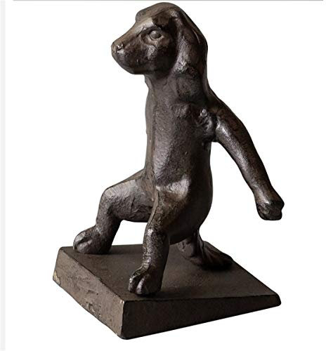 JTRHD Door Wedge Stopper Figurines Door Stop Cast Iron Door Stop Home Garden Decor Handmade Solid Dog for Homes,Offices (Color : Cast Iron, Size : 8.5x7.5x13cm)