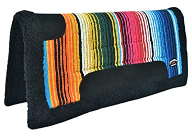 CHALLENGER Pferd Western 39246BK Schabracke mit Kunstfell-Innenfutter