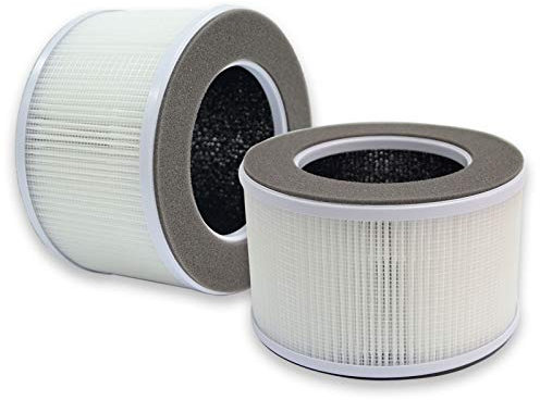 PUREBURG AP10-F3 Replacement Filter Compatible with Greenote AP10 Air Purifier,2-Pack H13 HEPA 4-Stage Filtration Activated Carbon 2-IN-1 Air Clean