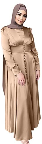 Muslimische Kleider für Damen Langarm Chiffon Robe Arabisch Dubai Kaftan Islamische Kleidung Abaya für Ramadan