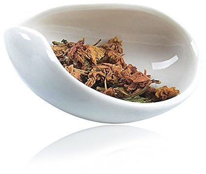 LWXLJMJZC-Récipient à Thé Cha He en Porcelaine Blanche de 11 x 4 cm-Plateau de Pesée en Grains de Café-Présentation du Thé en Vrac-Accessoire à thé-Cuillère à Thé