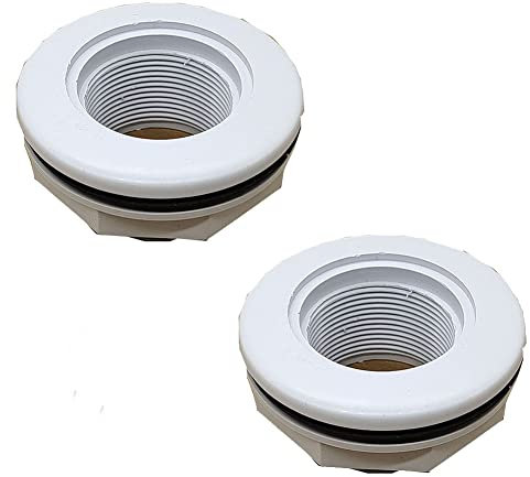 2pcs 1 1/2 Above Ground Pool Inlet Return Fitting with Locknut Gasket - Famale Inlet Pipe (FIP) Thread - Exact Replacement Hayward SP1023