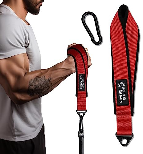 Lights Mountain Arm Wrestling Training Strap Belt Hand Grip Arm Finger Forearm Exerciser Strengthener for Cable Machine and Free Weight