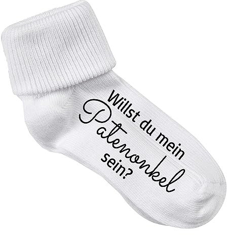 Elefantasie Schwangerschaft verkünden Du wirst Papa Oma Opa Babysocke mit Aufdruck Patenonkel